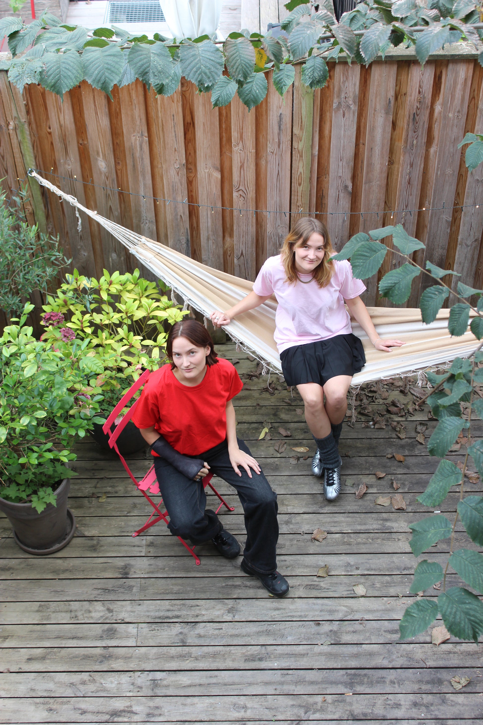 Alberte er 176 cm høj og bruger størrelse L.