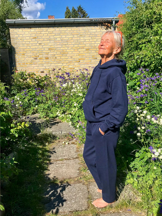 Bodil er 162 cm høj og bruger størrelse S.