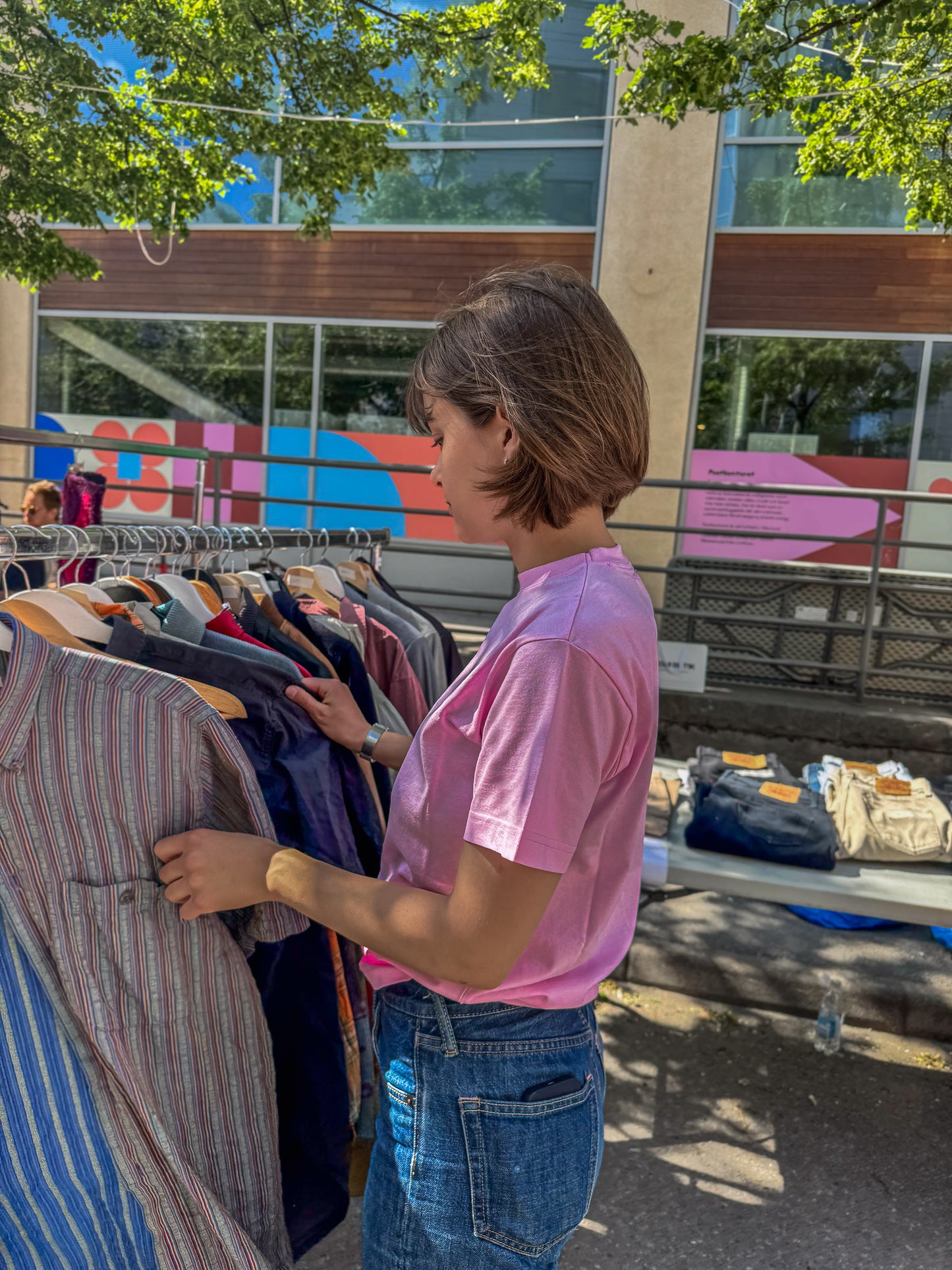 Karin er 165 cm høj og bruger størrelse S. | lyserød