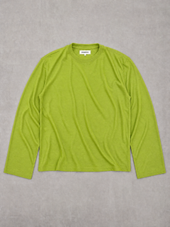 langærmet t-shirt. | limegrøn