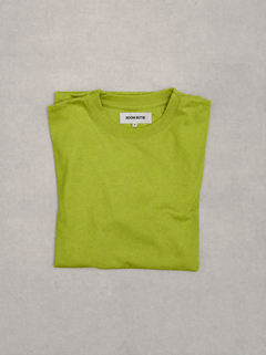 langærmet t-shirt. | limegrøn