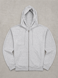 Hoodie med lynlås. Kh Boom | grå