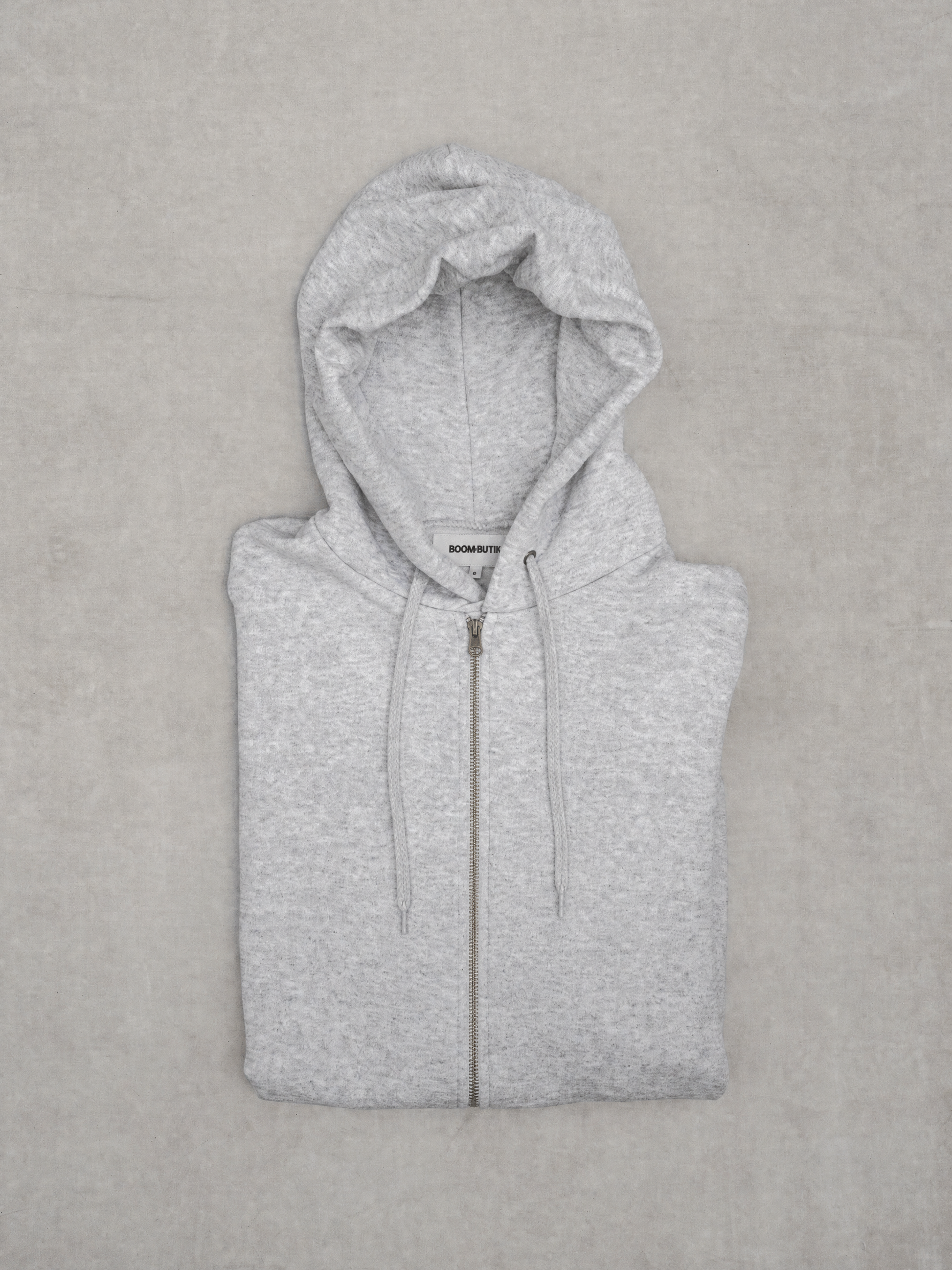 Hoodie med lynlås. Kh Boom | grå