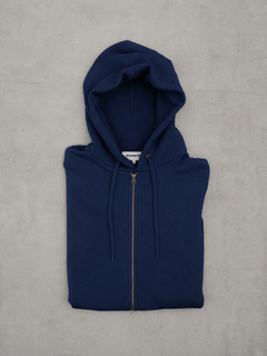 Hoodie med lynlås. Kh Boom | mørkeblå