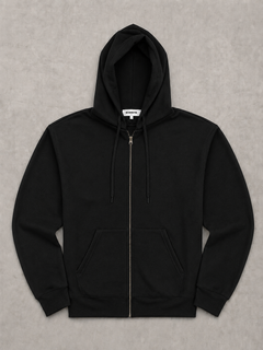 Hoodie med lynlås. Kh Boom | sort