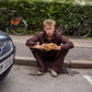 Peter er 188 cm høj og bruger størrelse L. | mørkebrun