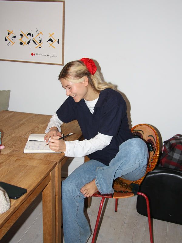 Kamille er 169 cm høj og bruger størrelse S. | hvid