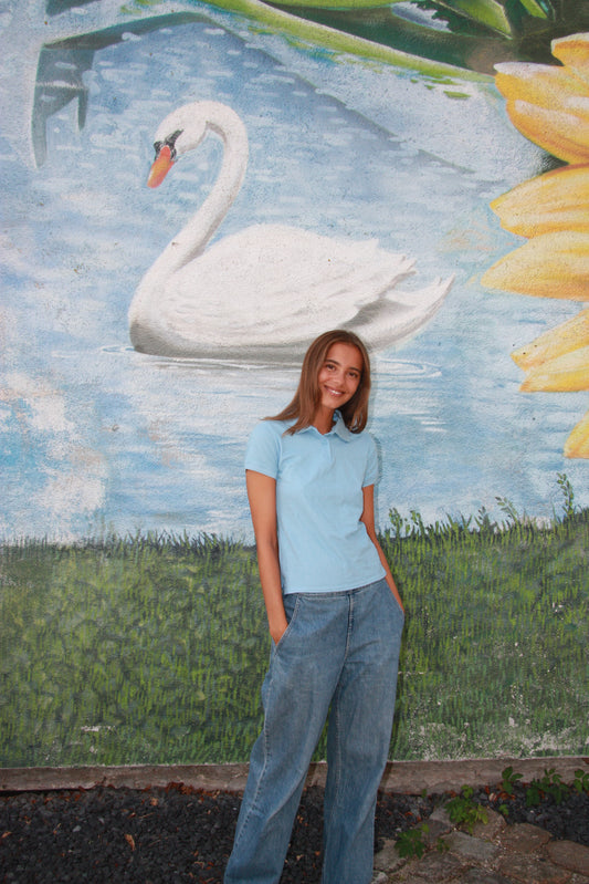 Sarah er 178 cm høj og bruger størrelse M. 