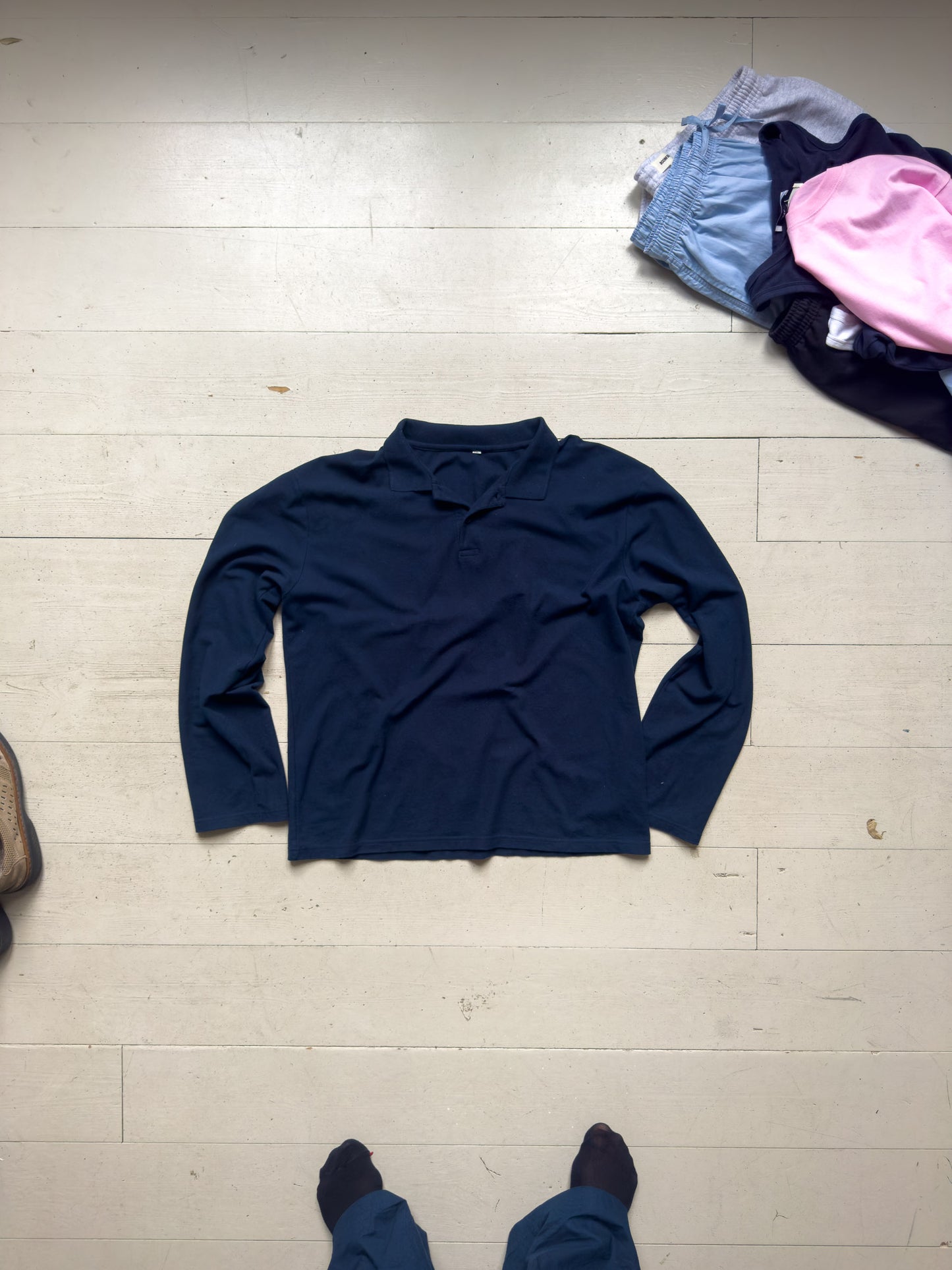 Langærmet polo
