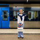 Sofia er 183 cm høj og bruger størrelse M. | hvid