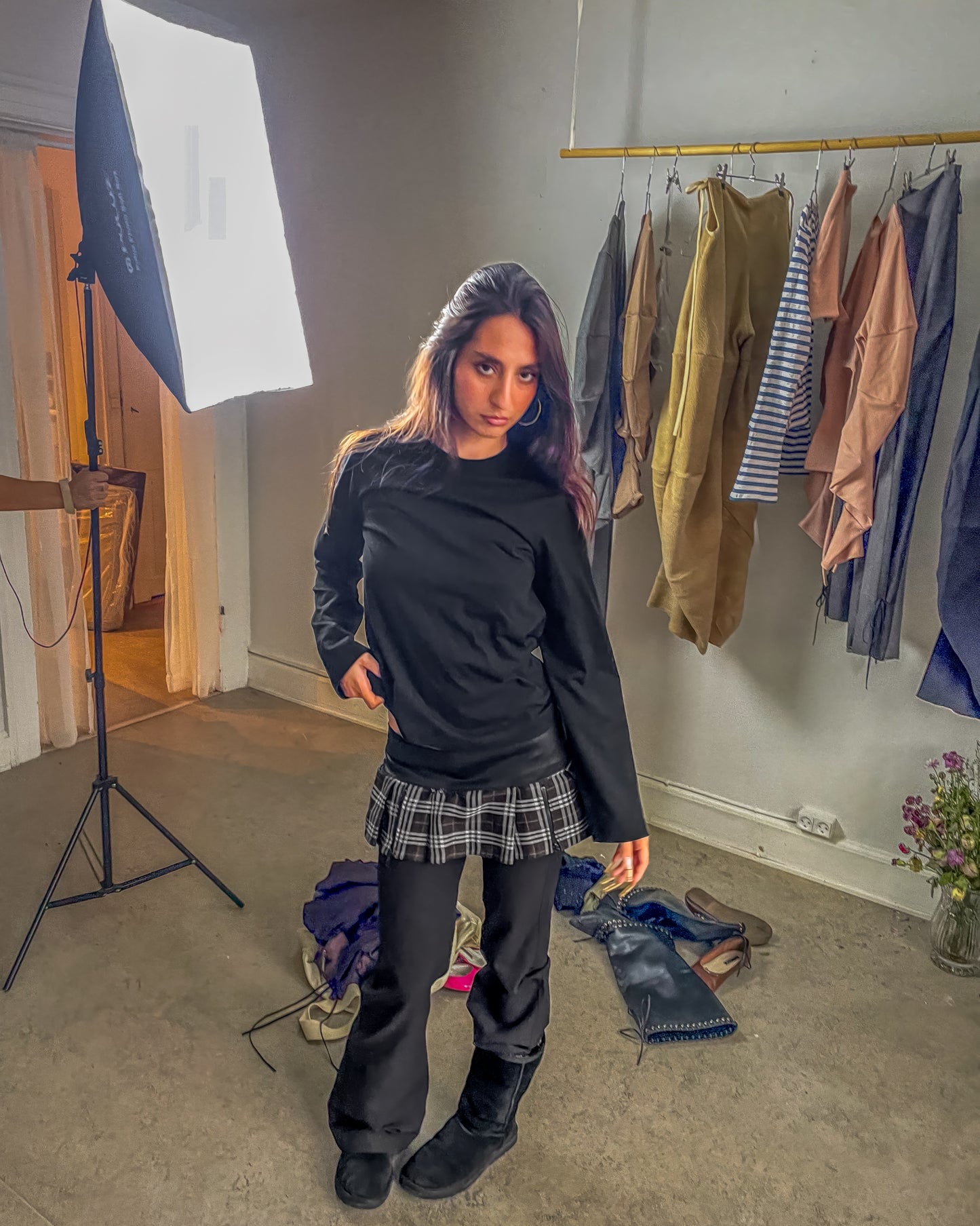 Parnoosh er 165 cm høj og bruger størrelse M. | sort