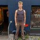 Peter er 188 cm høj og bruger størrelse XL. | mørkegrå